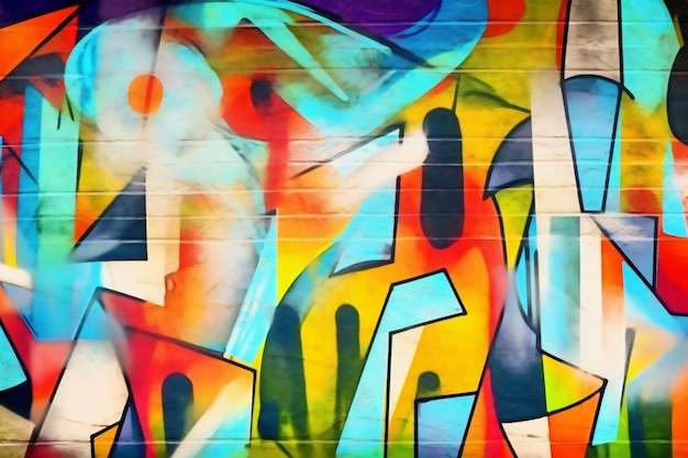 Abstract Graffiti Wall Art Background Ai generativo