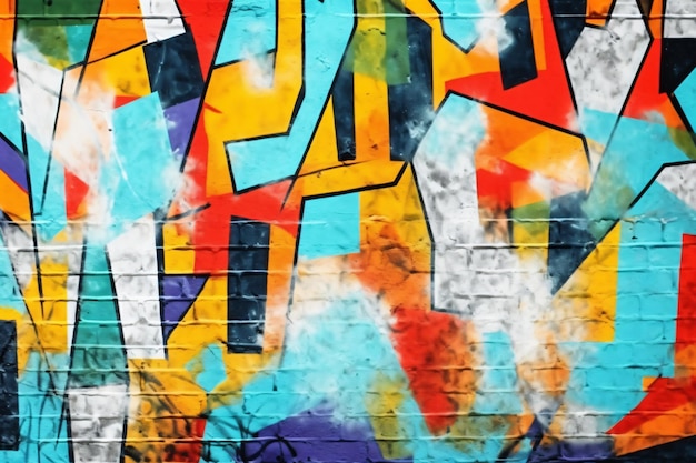 Abstract Graffiti Wall Art Background Ai generativo