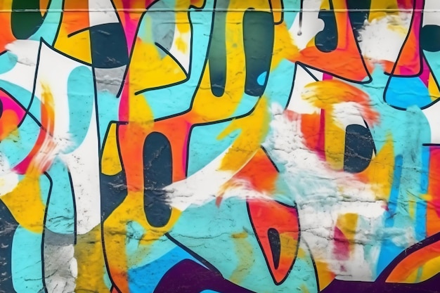 Abstract Graffiti Wall Art Background Ai generativo