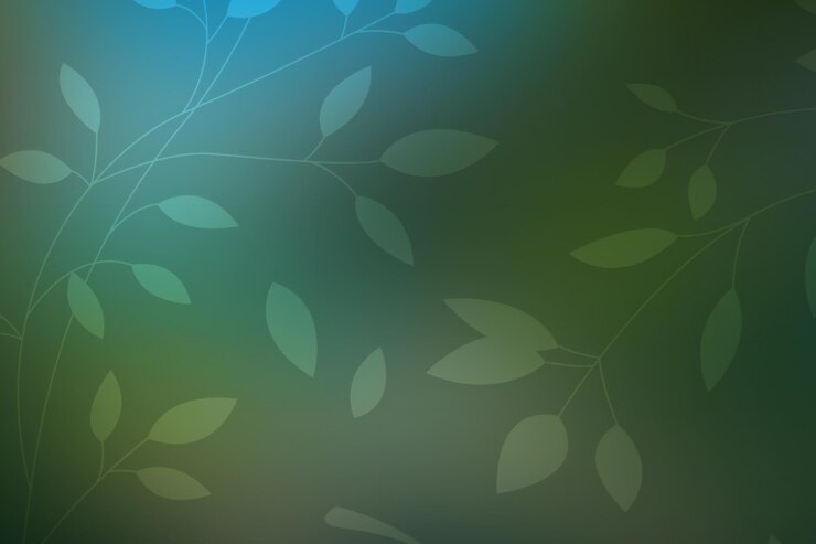 Abstract green background with leafs and space for text