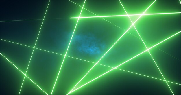 Abstract green neon energy lines magical glowing background (linee di energia al neon verde astratto)