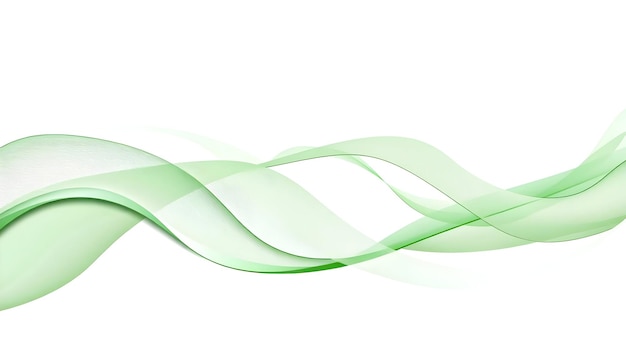 Abstract Green Wave Background