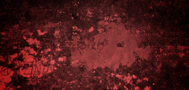 Abstract grunge sfondo rosso texture spaventoso muro rosso scuro sfondo pareti piene di graffi e macchie