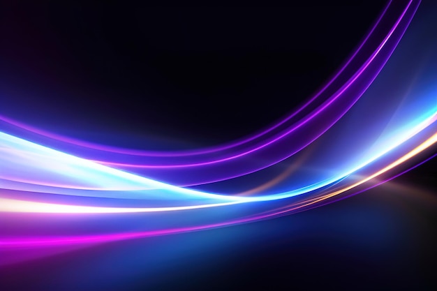 Abstract highspeed light motion effect on black background