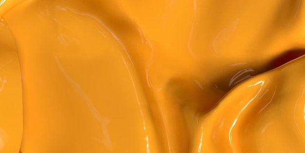 Abstract Illustrazione 3D Vibrant Orange Liquid Wave Design