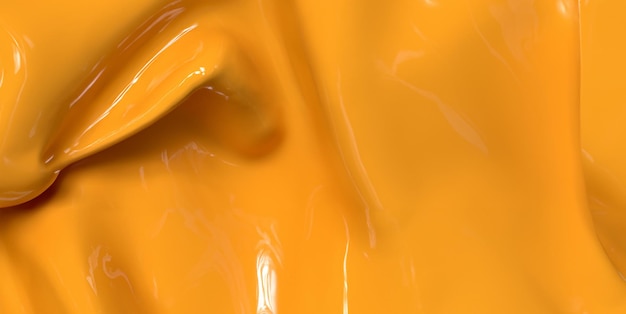 Abstract Illustrazione 3D Vibrant Orange Liquid Wave Design