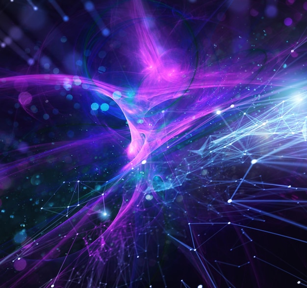 Abstract internet connection network background with motion effects