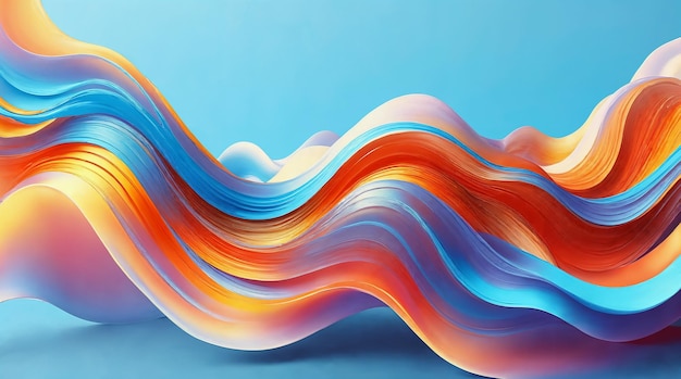 Abstract Le forme d'onda colorate che scorrono