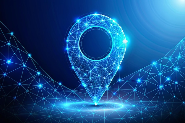 abstract location and technology background in abstract style