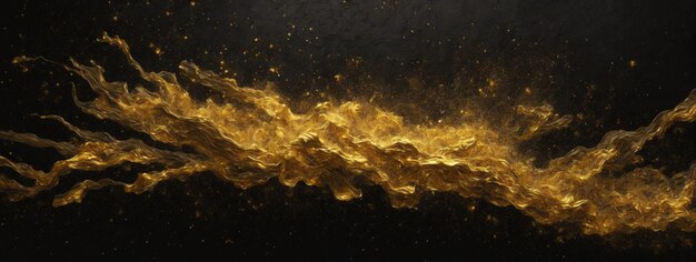 Abstract magic polvere d'oro sfondo nero Bellissimo sfondo widescreen arte dorata