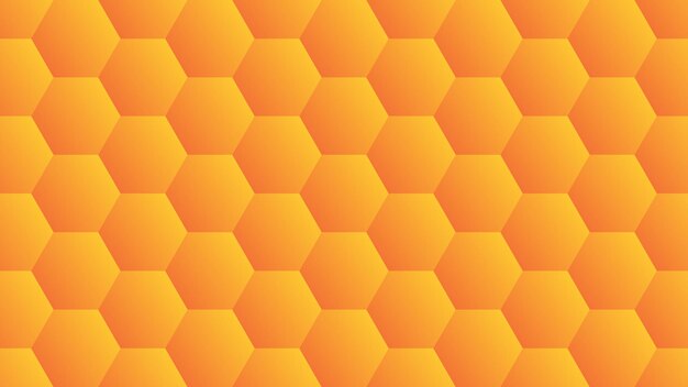 abstract modern hexagon background orange and yellow honey geometric texture paper vector illustration