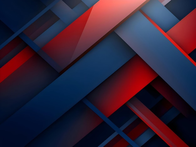 Abstract moderne linee geometriche forma digitale sfondo blu e rosso ad alta risoluzione