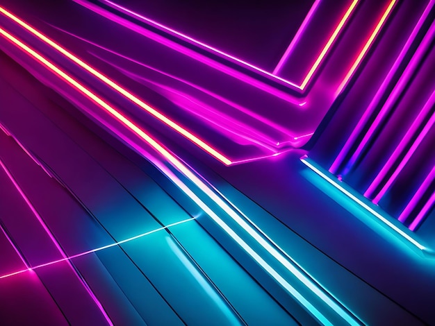 Abstract neon lights background concept AI Generato