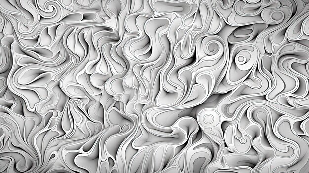 Abstract Neural Pattern Texture White Organic Line Pattern Monochrome Sketch Texture