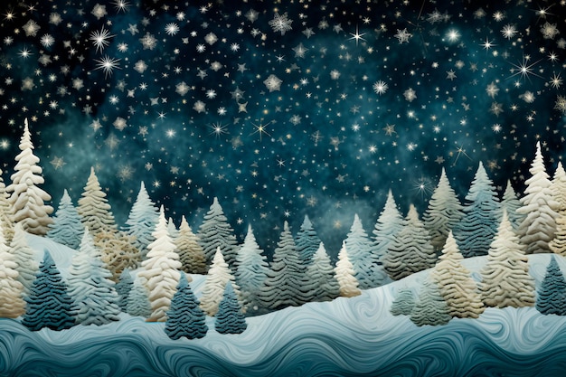 Abstract Nuovo anno Natale sfondo Vacanze invernali Paesaggio invernale AI generato