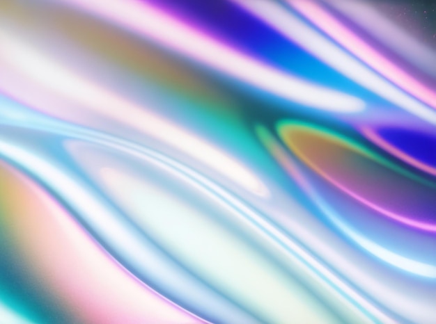 Abstract olografico di sfondo al neon iridescente