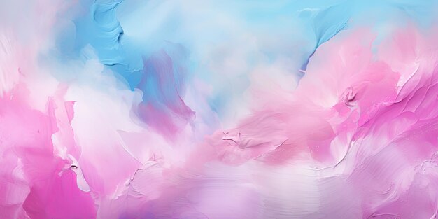 Abstract pastel color stain brushstroke background banner illustration Pink blue art oil and acrylic smear blot canvas painting wall texture pattern