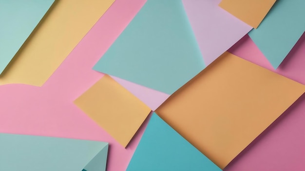 Abstract pastel colored paper texture minimalism background minimal geometric shapes and lines in pa