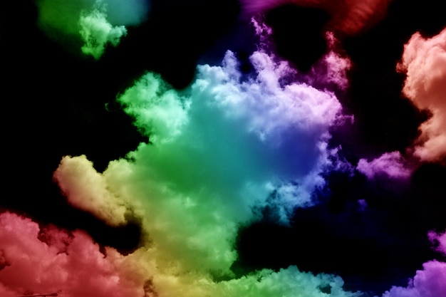 Abstract powder or smoke isolated on black background