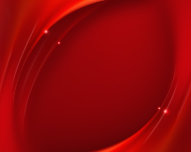 Abstract red background with flowing waves