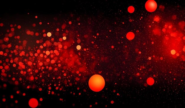 Abstract red bokeh lights background Christmas and New Year concept