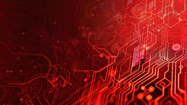 Abstract Red Circuit Board Sfondamento
