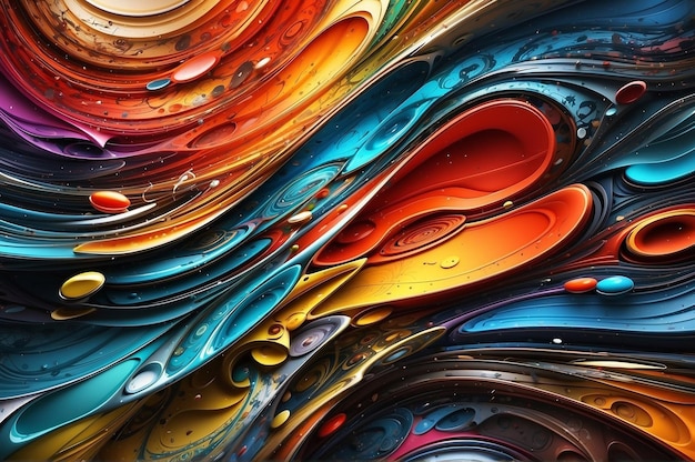 Abstract Rendering 3D a colori sullo sfondo