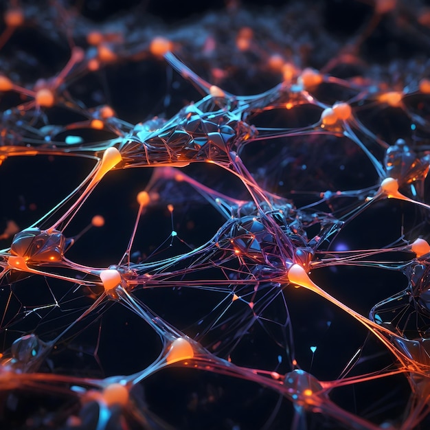 Abstract Reti neurali luminose connessioni sinapsiche