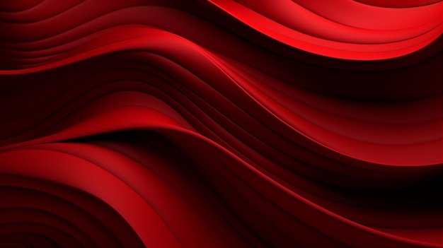 Abstract rosso 3d oscuro ondulato sfondo generativa AI