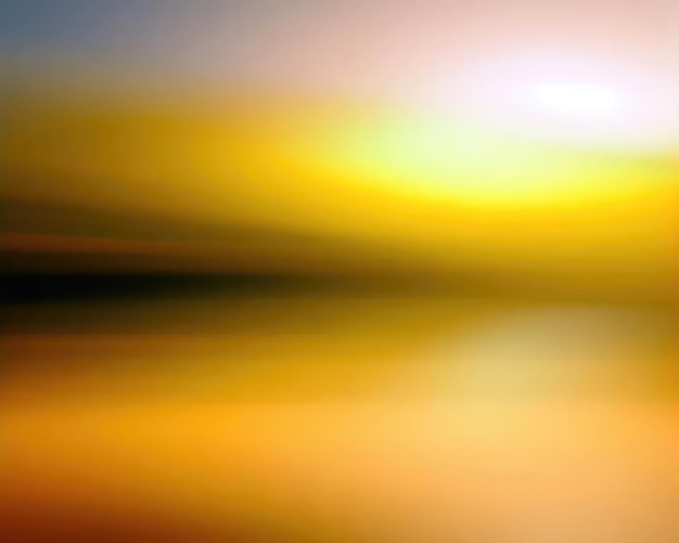 Abstract sfocato giallo e arancione sullo sfondo dell'alba del mare