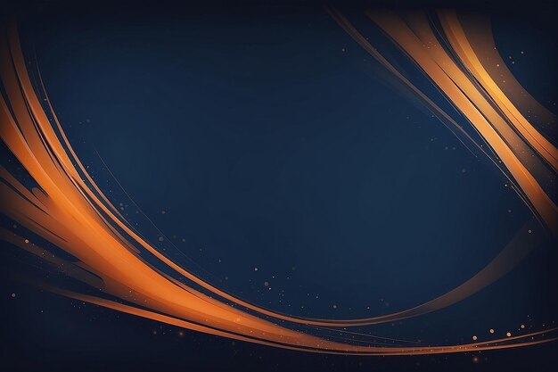 Abstract sfondo sfocato di strisce di macchie arancioni su sfondo blu scuro Sfondo per il design