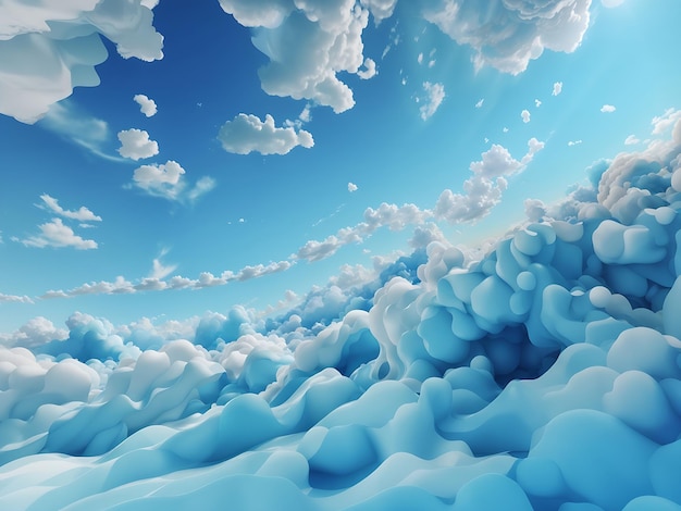 Abstract Sky Blue Render sfondo