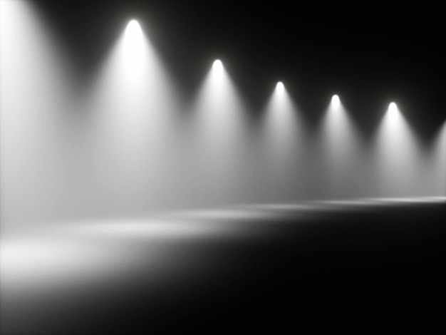 Abstract Spotlights rendering in 3D