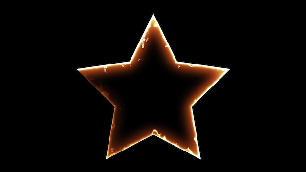Abstract star fire frame generato dal computer d render