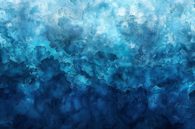 Abstract teal watercolor background with dark blue texture banner design