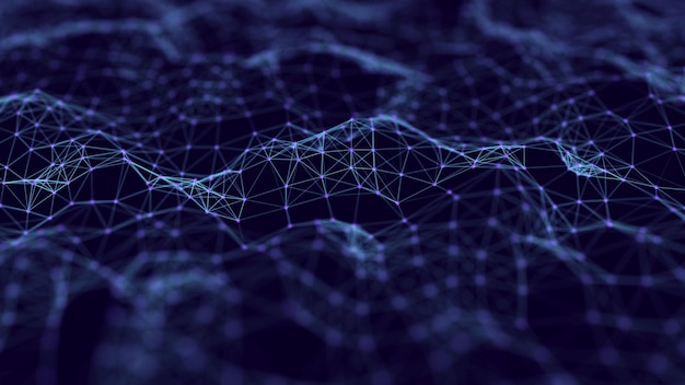 Abstract technology background Network connection structure Big data digital background 3d rendering