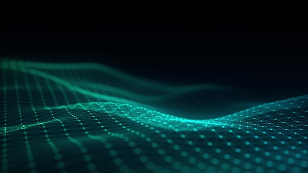 Abstract technology background with connecting dots and lines Network concept Data technology
