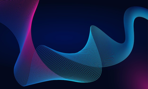 Abstract Technology Wave Background Digital Particle Flow Design