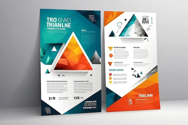 Abstract Triangolo Brochure Flyer modello vettoriale di progettazione in dimensione A4