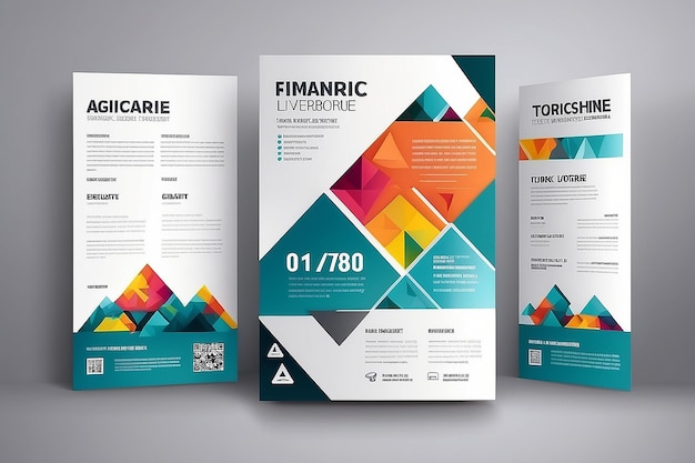 Abstract Triangolo Brochure Flyer modello vettoriale di progettazione in dimensione A4