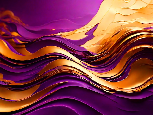 Abstract viola e oro onde hd 4k sfondo download