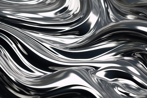 Abstract Vortici di argento liquido