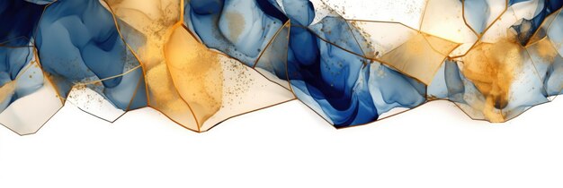 Abstract watercolor artwork mescolato con forme geometriche buzz per lo sfondo del banner dei social media immagine generativa AI