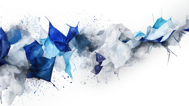 Abstract watercolor artwork mescolato con forme geometriche buzz per lo sfondo del banner dei social media immagine generativa AI