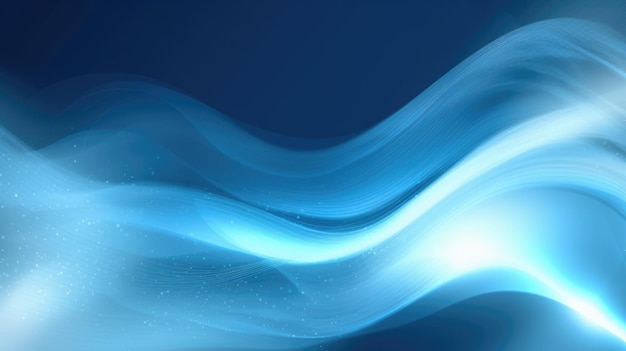 Abstract wave curve design background in shades of blue Generative AI AIG21