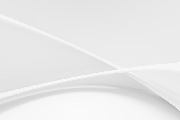 abstract white architecture background. 3d render. modern geometric wallpaper. futuristic technology design