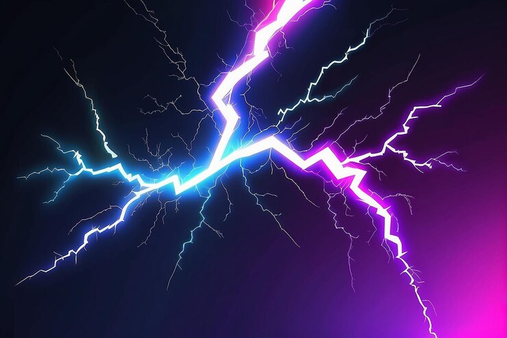 Abstract Zap Lightning Bolt Excitement Modern Gradient Background stock illustration