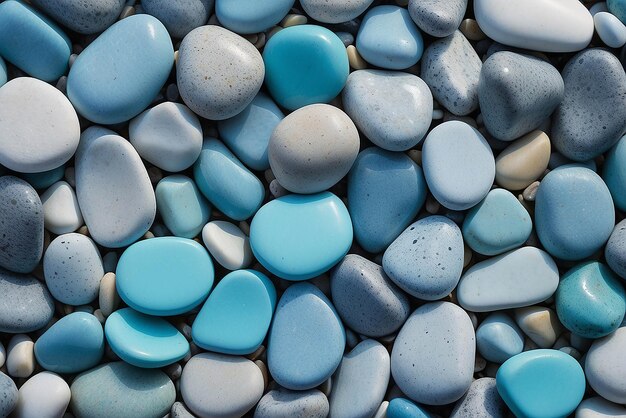 Abstrazione natura ciottoli sfondo ciottoli blu consistenza sfondo pietra blu colore vintage spiaggia di ciottoli mare bella natura colore turchese