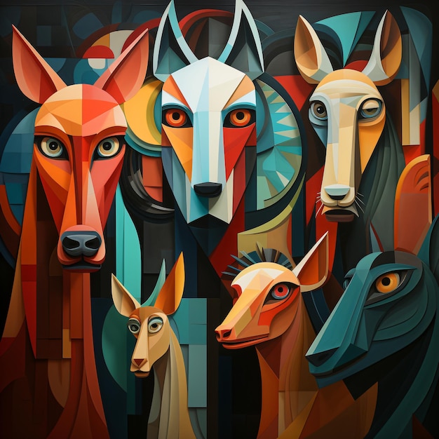 Accattivante serie di dipinti di cavalli e teste di arte equina per la Giornata mondiale degli animali