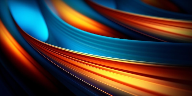 Accattivante sfondo astratto caratterizzato da una combinazione di colori blu e arancione Generativo Ai